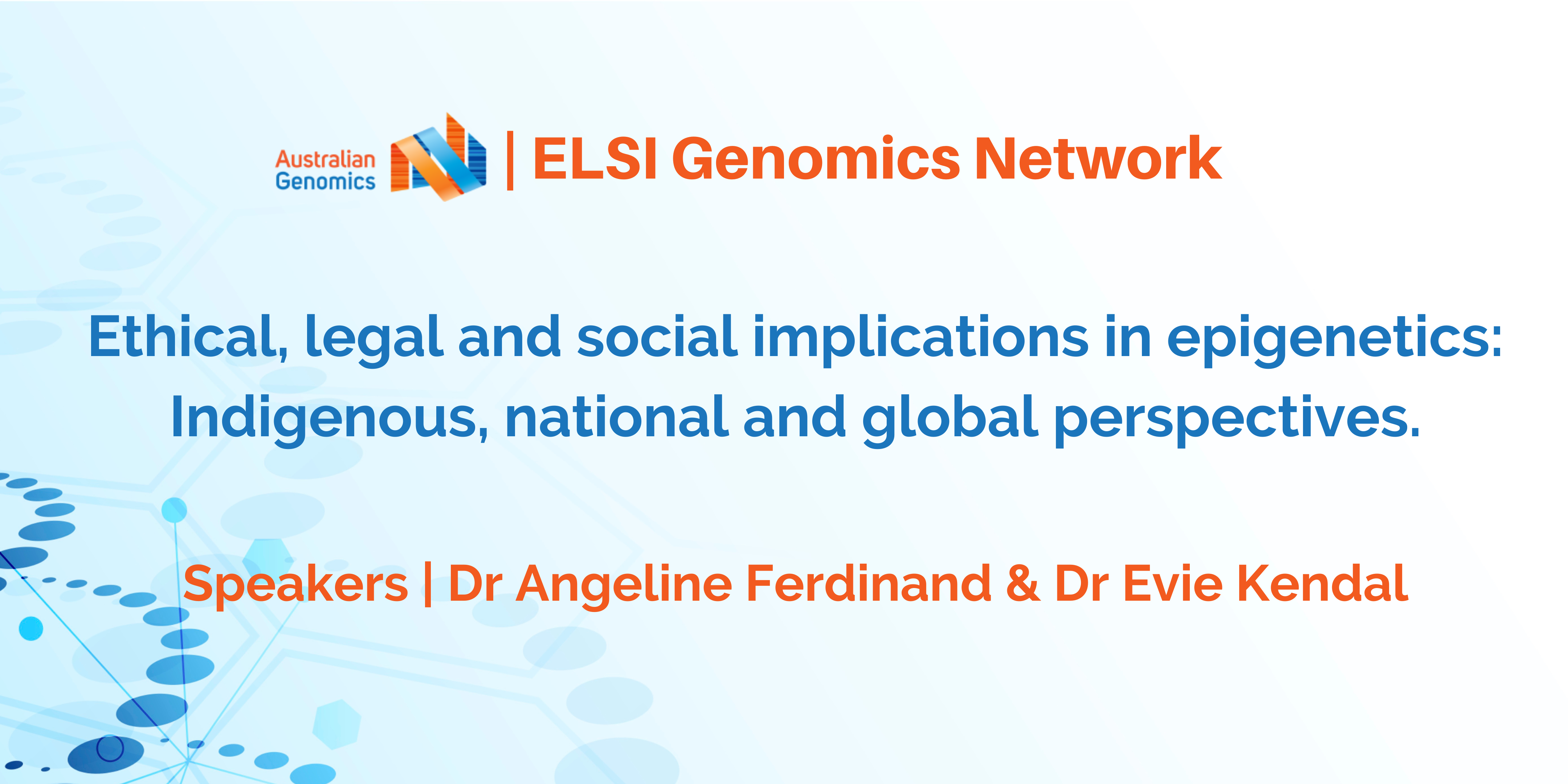ELSI Genomics Network Seminar #2