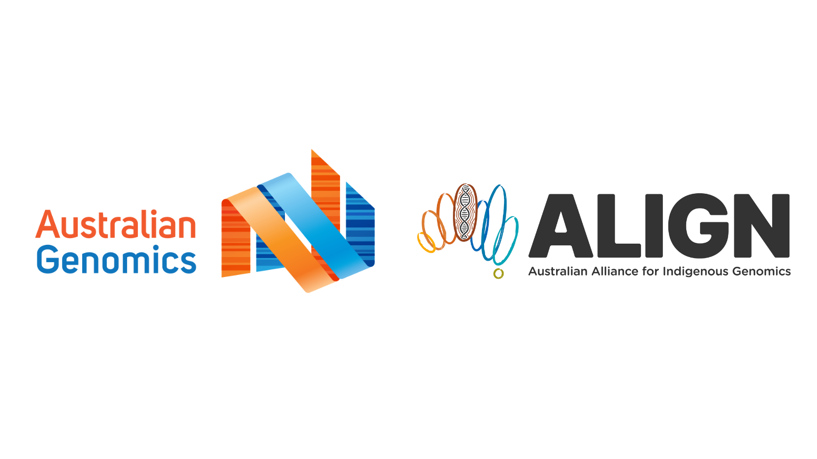 Australian Genomics and the Australian Alliance for Indigenous Genomics logos